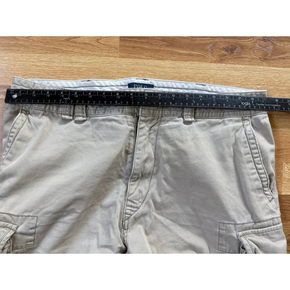 Polo Ralph Lauren Cargo Shorts Men’s 38 Khaki Beige Work Utility Casual